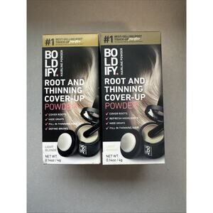 BOLDIFY Root Touch Up Powder 2 Pack Light Blonde Gray Hair Cover